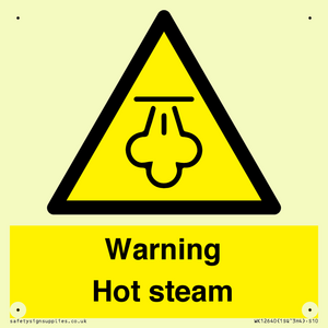 Warning Hot steam